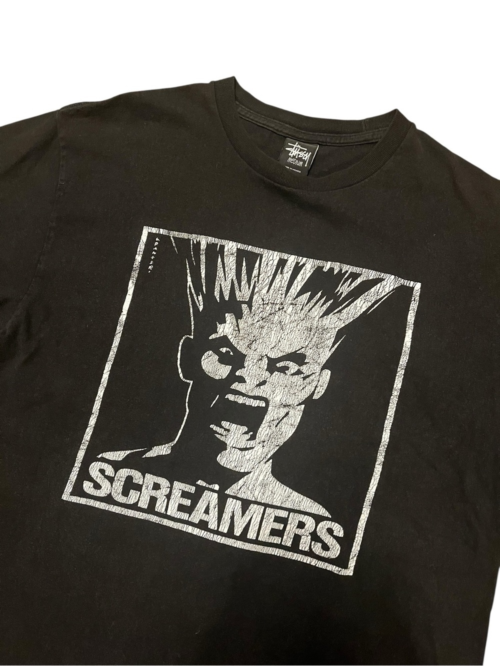 Vintage Stussy Black 'Screamers' Tee - Mens Medium image 3
